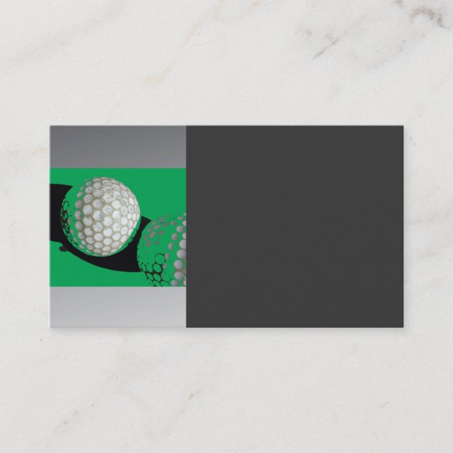 golf balls business card template (Front)