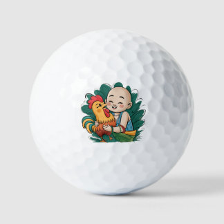 Golf Balls | Chloe Baby Hugs The Rooster