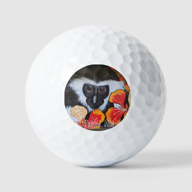Golf Balls Colobus Painted Wild (Front)
