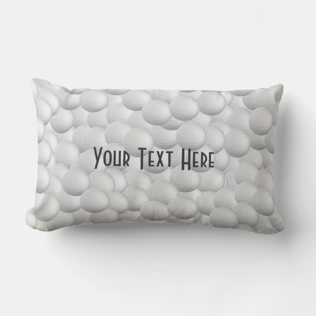 Golf Balls custom throw pillow (Front)