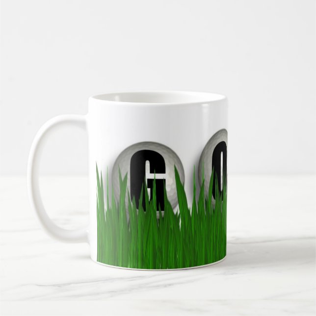 Golf Balls Golf Game Coffee Cup Mug (Left)