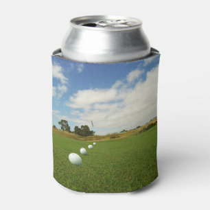 Golf Balls Lined Up To The Flag, Can Cooler