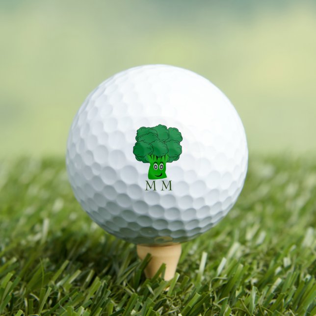 Golf Balls Monogrammed Broccoli Design (Insitu Tee)