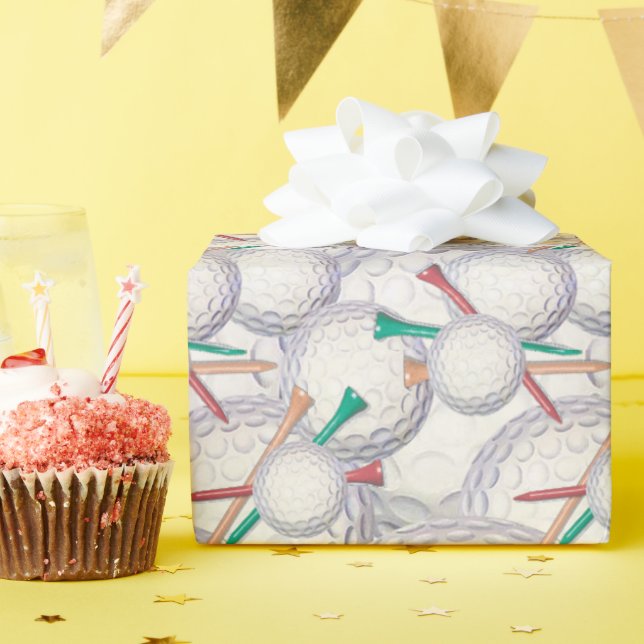 Golf Balls Multiplied All Occasion Gift Wrap (Birthday Party)