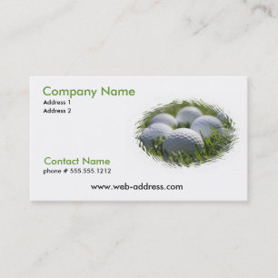 Golf Balls on a Business Card