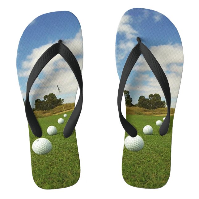 Golf Balls On The Green, Jandals (Footbed)