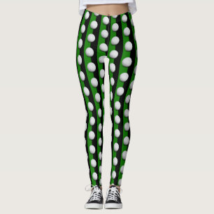 Golf Balls Pattern   Cool Girly Sport Gift Leggings