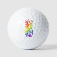 Golf Balls rainbow pineapple 
