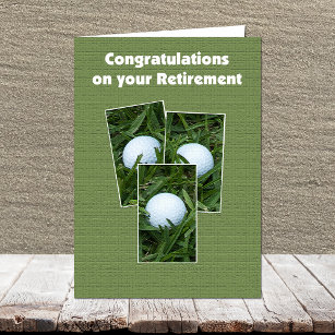 Golf Balls Retirement Card
