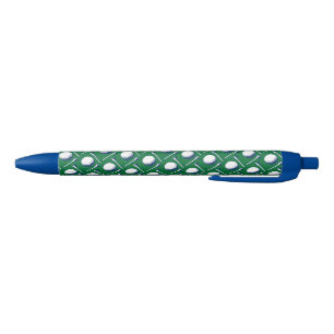 Golf Balls Tees Blue Green Golfing Sports Fun Ink Pen