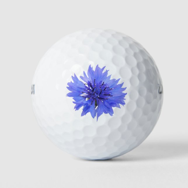 Golf Balls with blue cornflower  (Front)