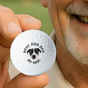 Golf Balls With Dog, Best Dog Dad, Dog Dad Face 
