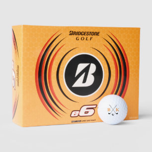 Golf Balls with Orange Name Initials