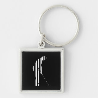 GOLF BAR CODE Golfer Golfing Sports Pattern Design Key Ring