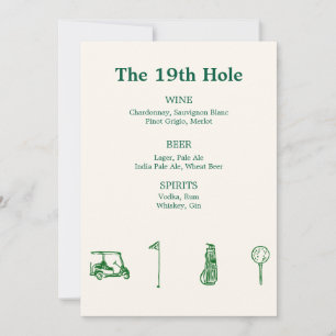 Golf Bar Invitation