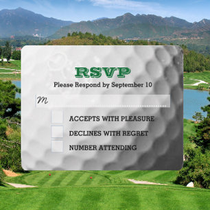 Golf Bar Mitzvah RSVP Card