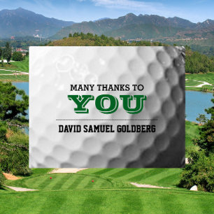 Golf Bar Mitzvah Thank You Card