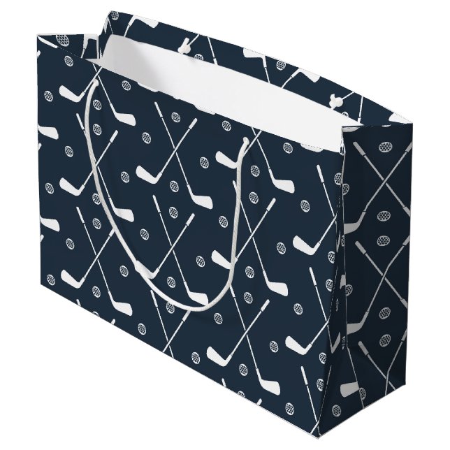 Golf Bat And Dark Background Large Gift Bag (Back Angled)