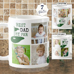 Golf BEST DAD BY PAR 7 Photo Collage Coffee Mug<br><div class="desc">Create a unique photo collage mug for the golfer Dad utilising this easy-to-upload photo collage template with 7 pictures and the funny golf saying title BEST DAD BY PAR in green and black. Makes a memorable, meaningful father gift for his birthday, Father's Day or a holiday. ASSISTANCE: For help with...</div>