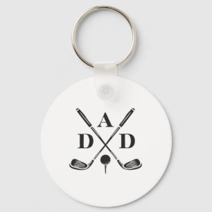 Golf Best Dad By Par Daddy Golfer Father's Day Gol Key Ring