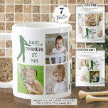 Golf BEST GRANDPA BY PAR 7 Photo Collage Coffee Mug<br><div class="desc">Create a unique photo collage mug for the golf lover grandfather utilising this easy-to-upload photo collage template with 7 pictures and the funny golf saying title BEST GRANDPA BY PAR in green and black. Makes a memorable, meaningful father gift for his birthday, Grandparents Day, Father's Day or a holiday. ASSISTANCE:...</div>