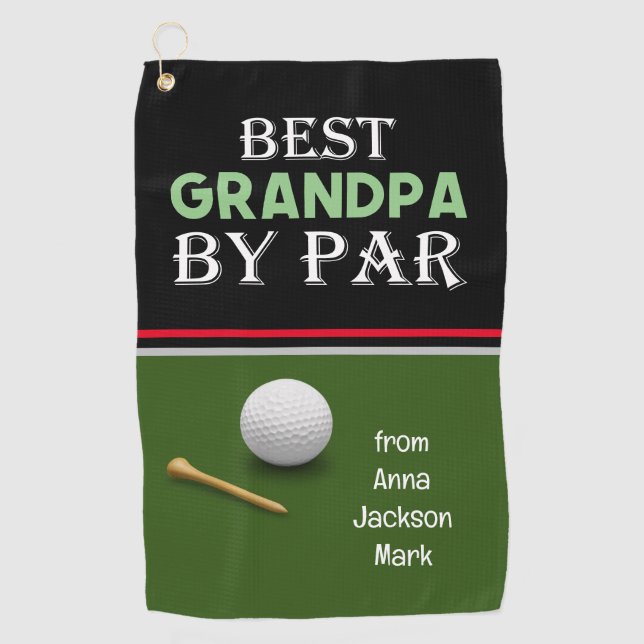 Golf best grandpa by par for grandfather towel (Front)