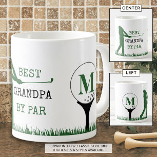 Golf BEST GRANDPA BY PAR Monogram Coffee Mug
