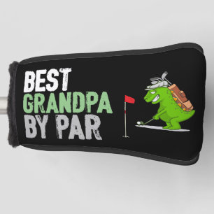 Golf  Best Grandpa by Par with Dinosaur Funny    Golf Head Cover
