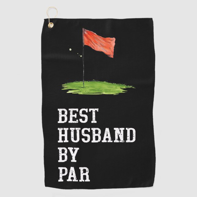 Golf Best Husband by Par Golf Towel – Funny Gift  (Front)