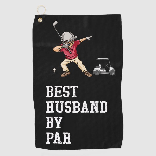 Golf Best Husband by Par Golf Towel – Funny Gift  (Front)