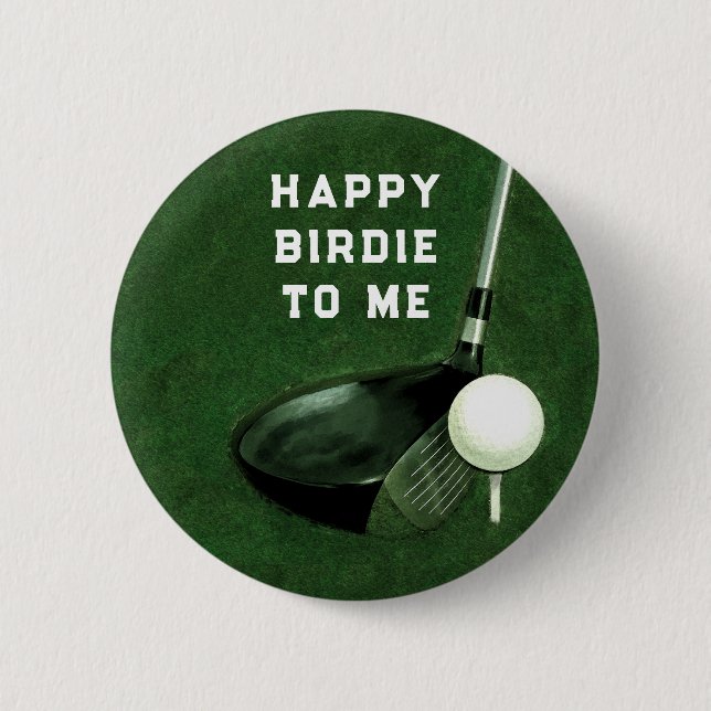 Golf Birdie 6 Cm Round Badge (Front)