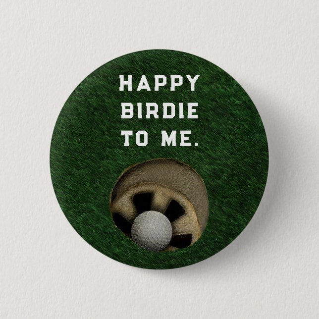 Golf Birdie Award 6 Cm Round Badge (Front)