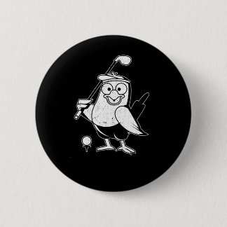 Golf Birdie Funny Bird Animal Humour Golfing 6 Cm Round Badge