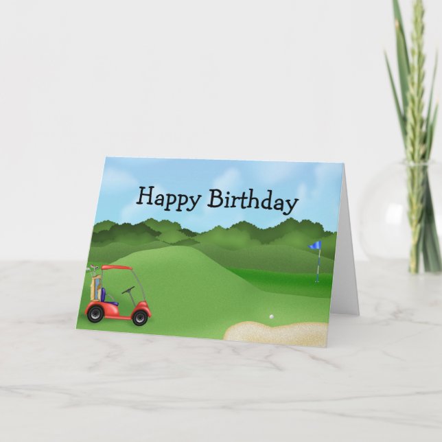 Golf Birthday Card (Front)