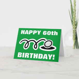 Golf Birthday card Customisable