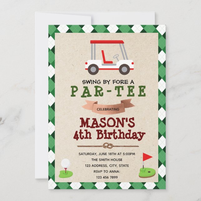 Golf Birthday Invitation (Front)