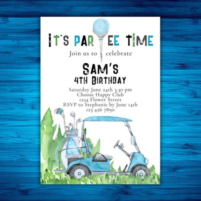 Golf Birthday Invitation Golf Birthday Par-tee (Creator Uploaded)