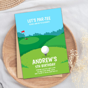 Golf Birthday Invitation, Let's Par-Tee Invitation