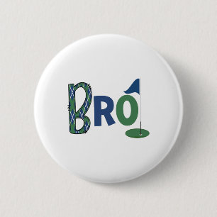 Golf Birthday Kids Golfing Brother Of Birthday Boy 6 Cm Round Badge