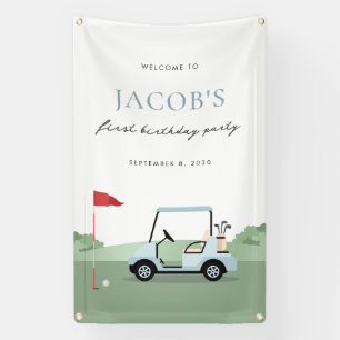Golf Birthday Par-tee Welcome Banner