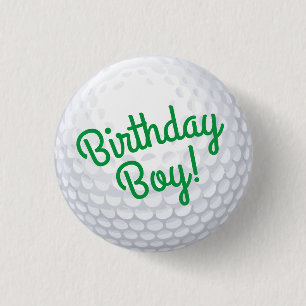 Golf Birthday Party 3 Cm Round Badge