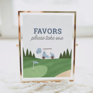 Golf Birthday Party Favours Sign