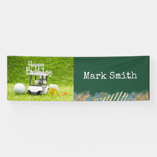 Golf birthday party for golfer banner