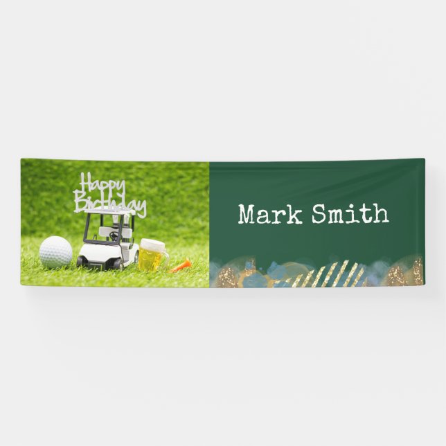 Golf  birthday party for golfer  banner (Horizontal)
