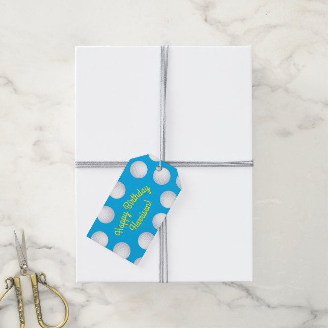 Golf Birthday Party Gift Tags (With Twine)