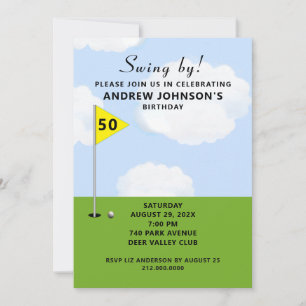 Golf Birthday Party Invitation