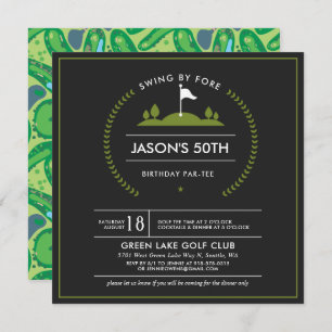 Golf Birthday Party Invitation