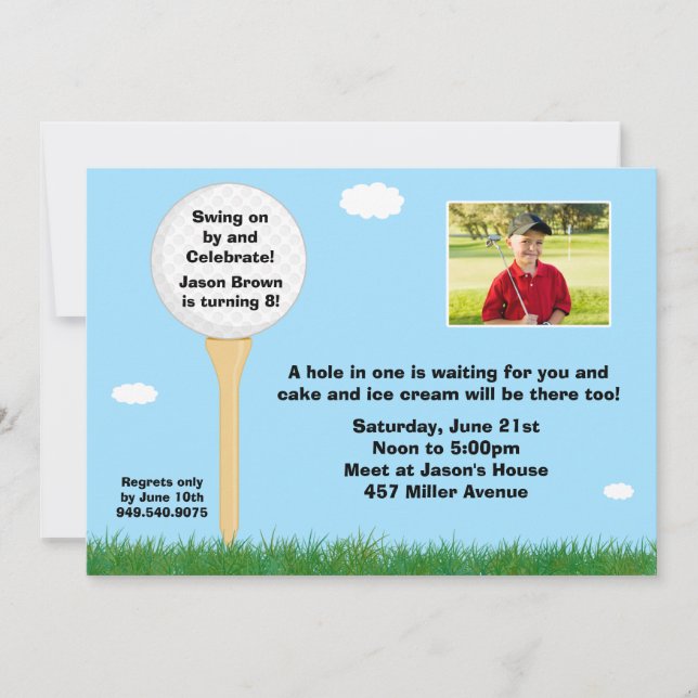 Golf Birthday Party Invitation (Front)