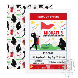 Golf Birthday Party Invitation (Men)