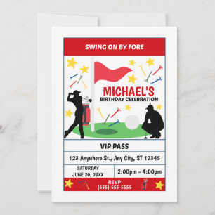 Golf Birthday Party Invitation (Men)